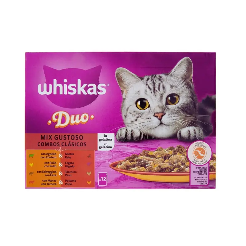 Whiskas – Multipack per gatti duo mix gustoso 12x85g