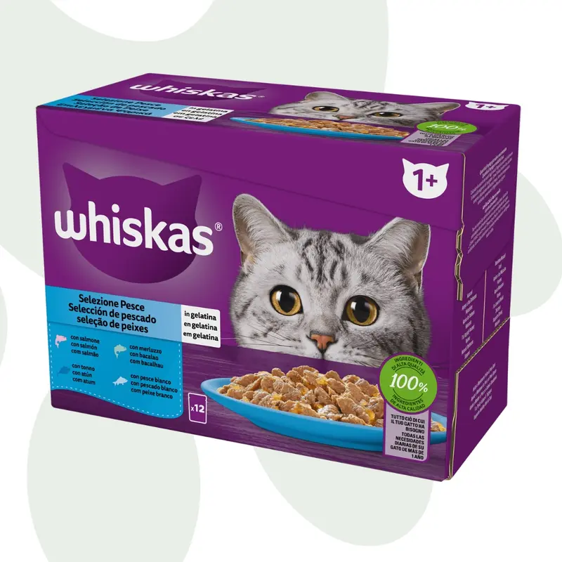 Whiskas Selezione Pesce 12 pz - Cibo per gatti con pesce selezionato