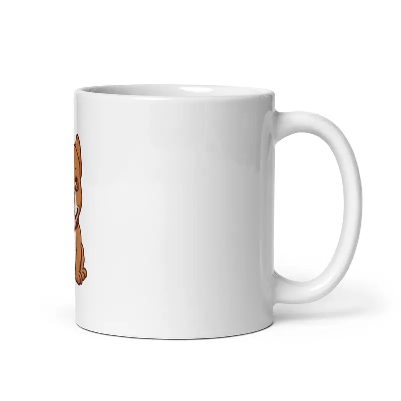 White glossy mug