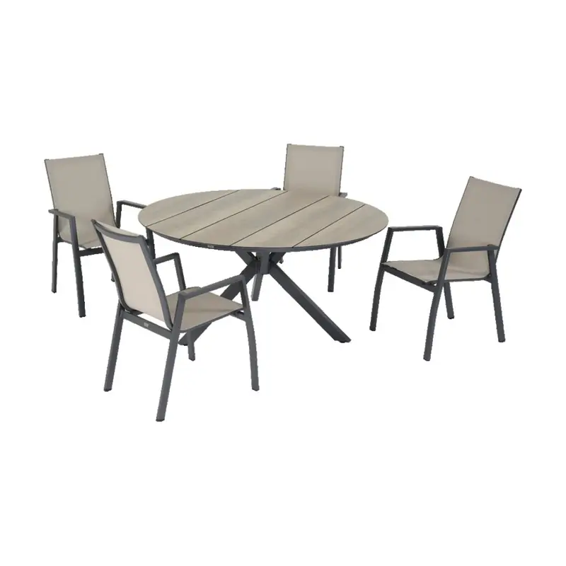 Wilson - Set da pranzo da giardino rotondo