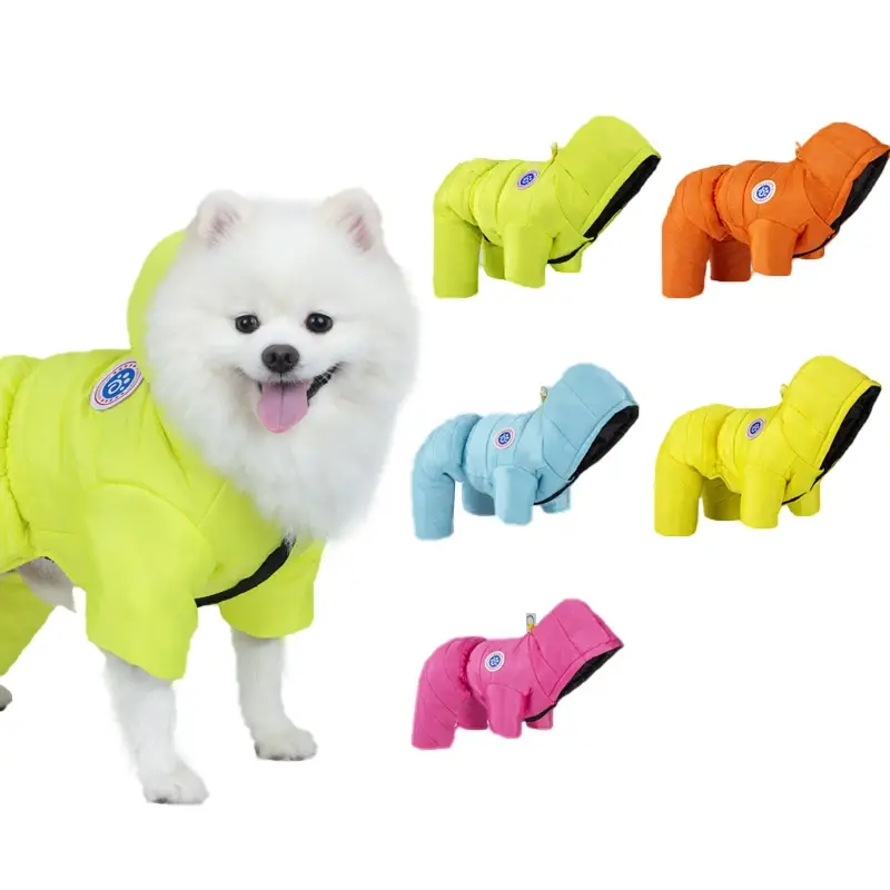 Winter Dog Down Jacket – Warm Waterproof 4-Leg Coat