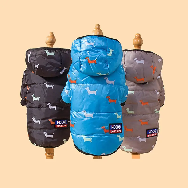 Winter Hooded Dog Coat – Warm Cotton-Padded Jacket for Dogs & Cats