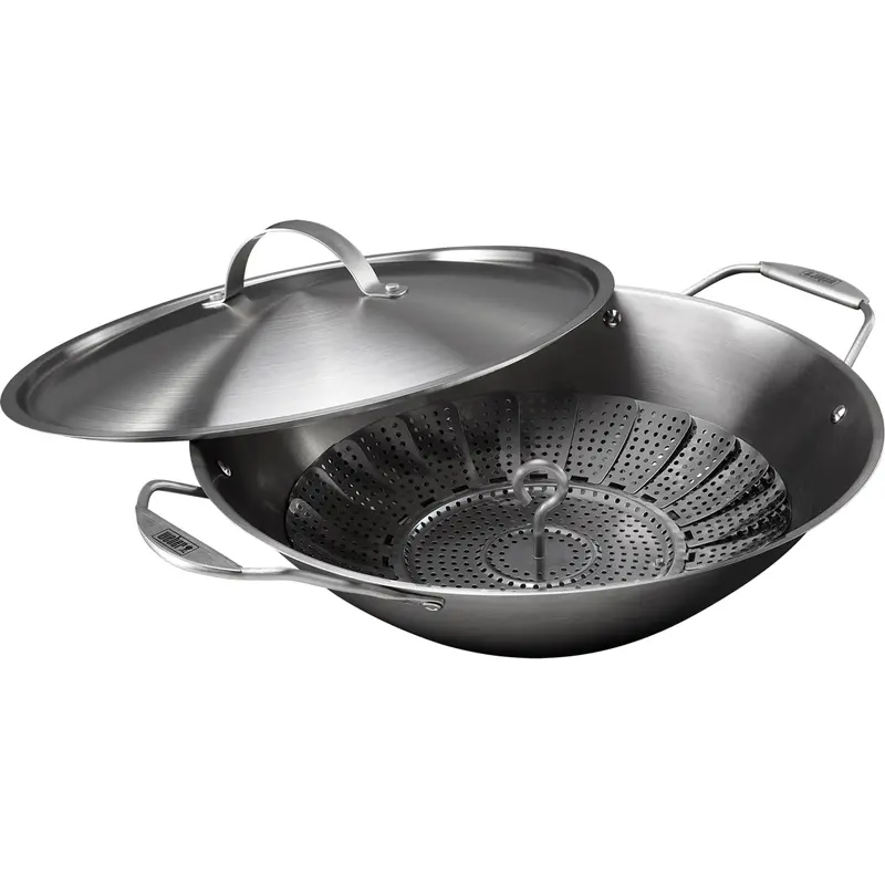 Wok con Cestello di Cottura a Vapore - Wok Weber Crafted - 7684