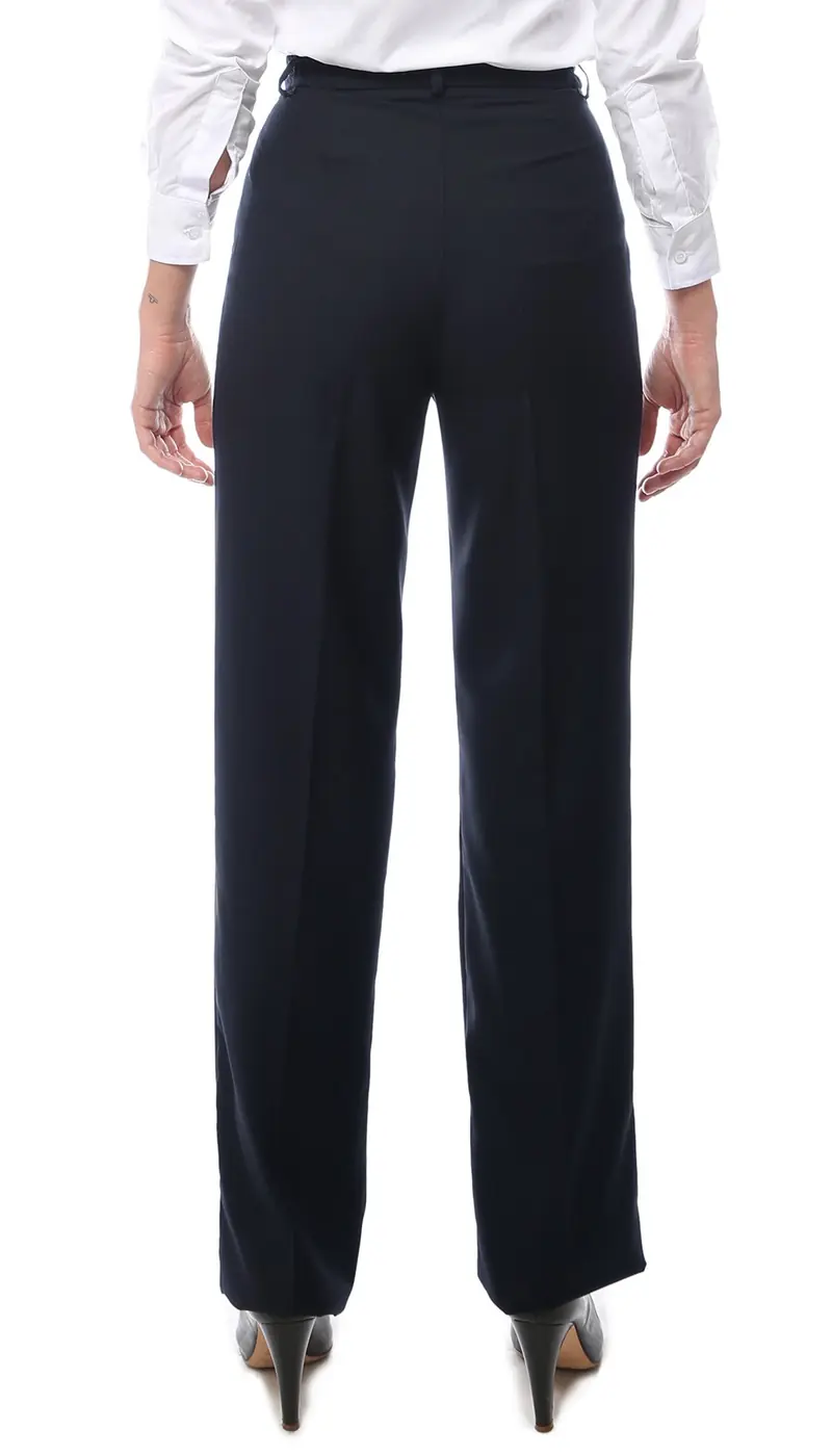 Womens 2789 Navy Elastic Waistband Dress Pants