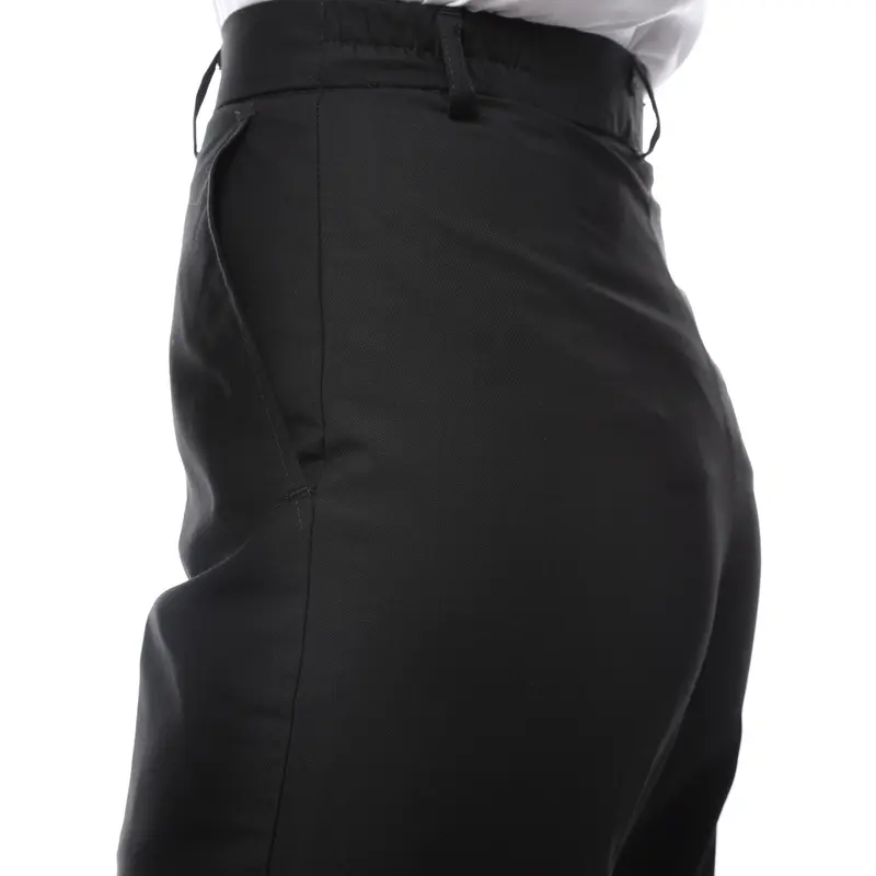 Womens A201 Black Elastic Waistband Dress Pants