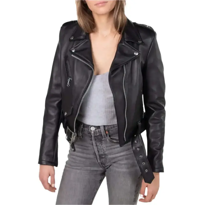 Womens Black Motorcycle Jacket