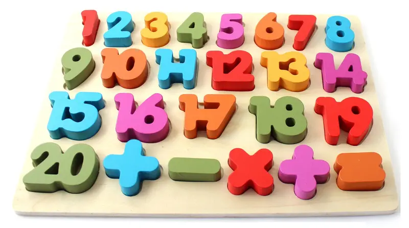 Wooden Colorful Puzzle for Learning Numbers