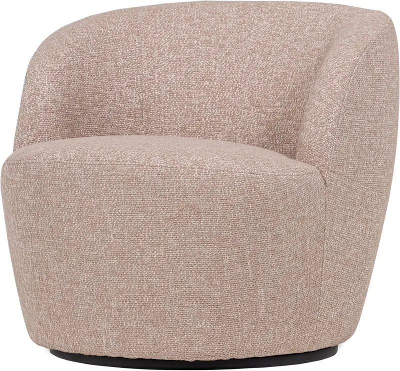 Woood serra draaifauteuil - melange stof - naturel - 68x70x77