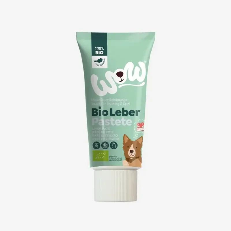 WOW - Pâté de foie BIO en tube pour chien
