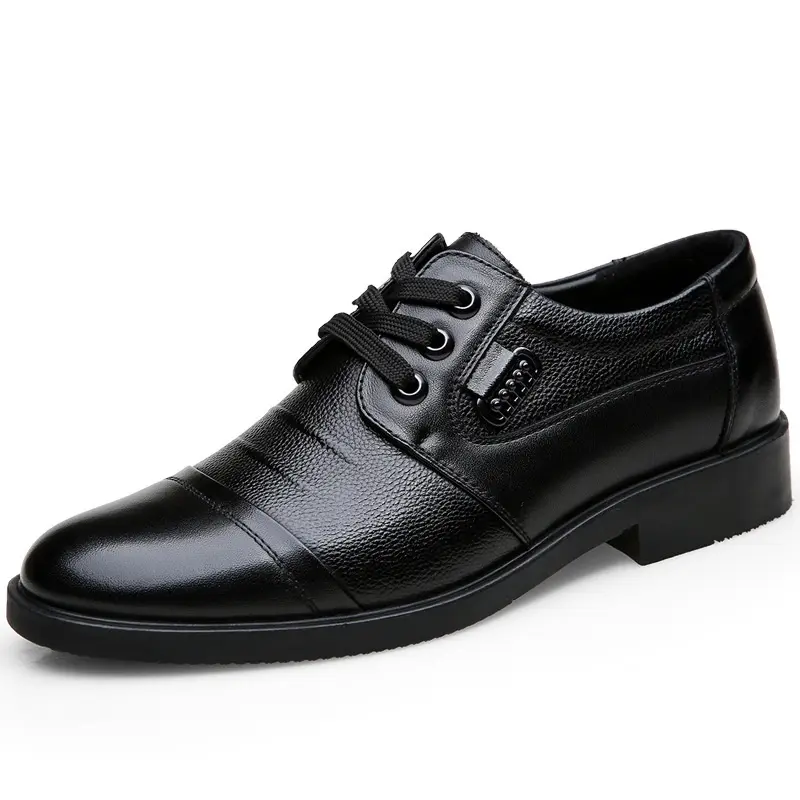 Zapatos de hombre con cordones — Cuero de primera capa y diseño clásico de caña alta