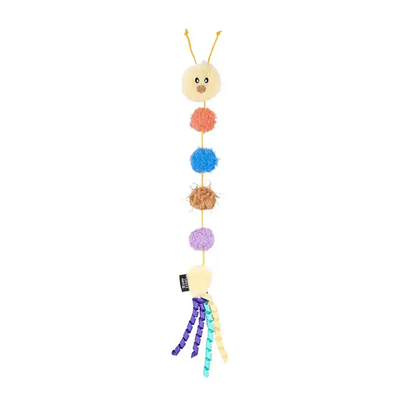 ZIPPYPAWS - PomPom Caterpillar – Jouet pour chat au catnip