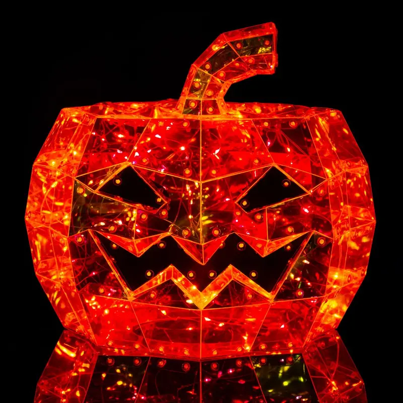 Zucca di Halloween luminosa iridescente